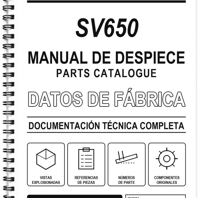 Manual de Despiece Suzuki SV650