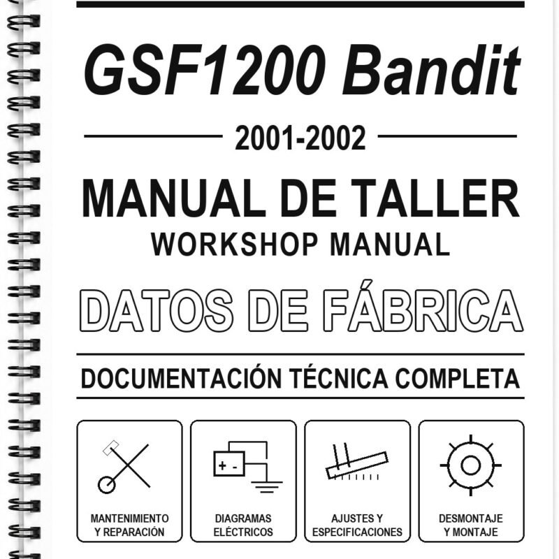 Manual de Taller Suzuki GSF1200 Bandit (2001-2002) (Inglés)