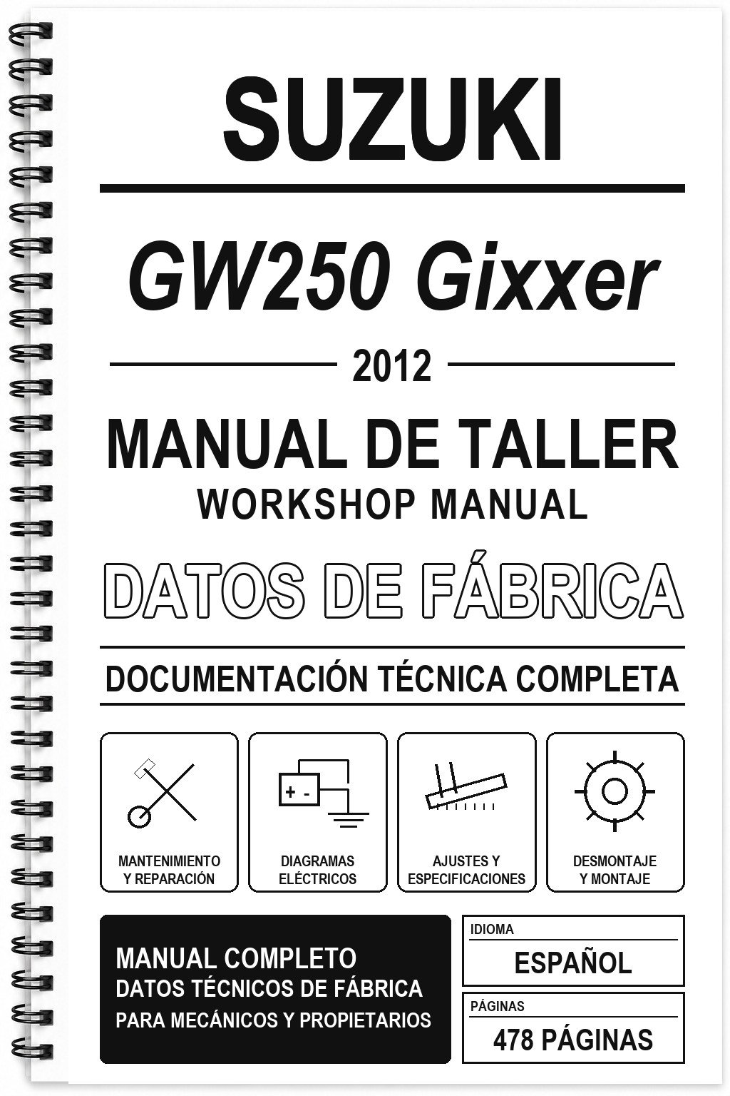 Manual de Taller Suzuki GW250 Gixxer (2012)