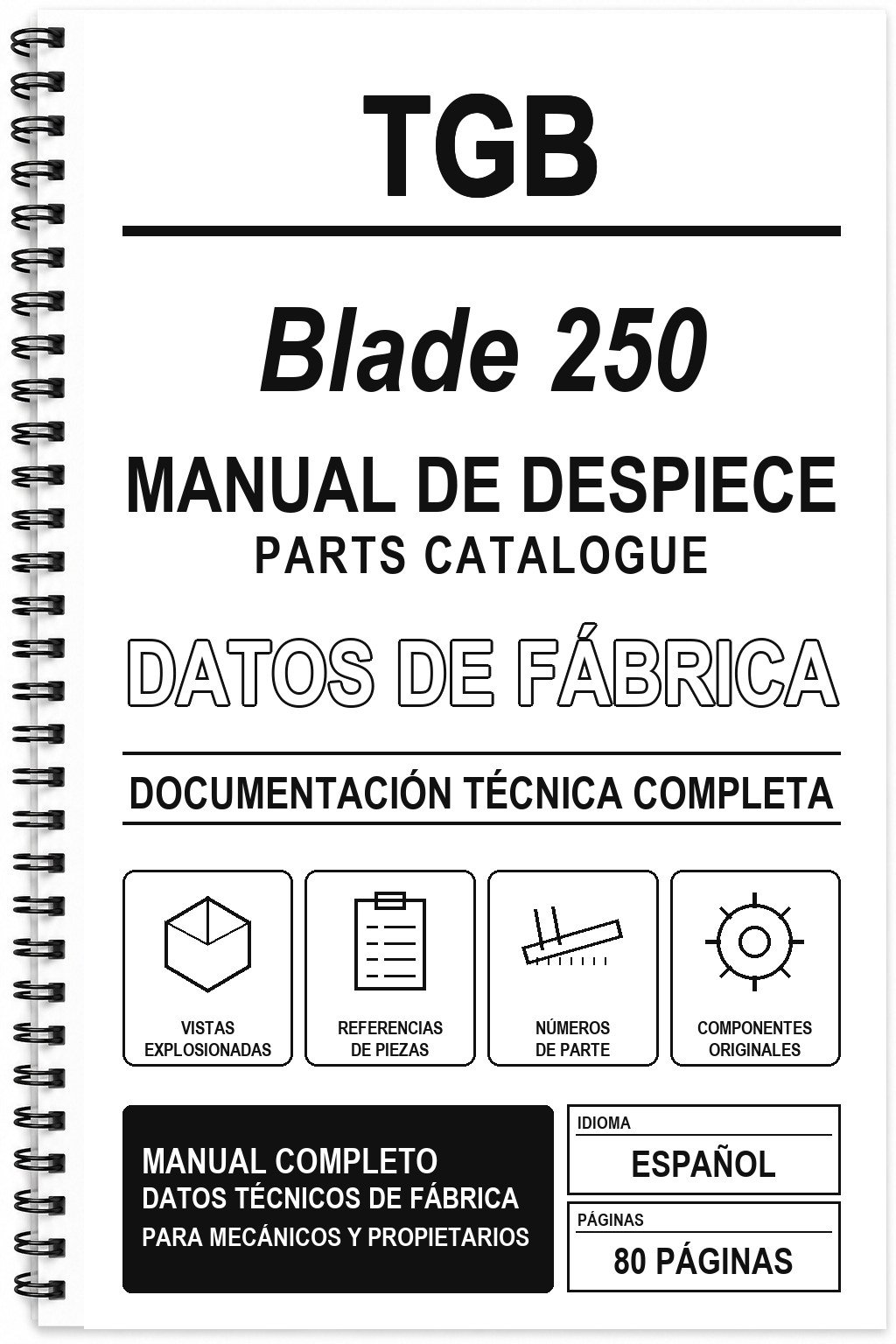 Manual de Despiece TGB Blade 250