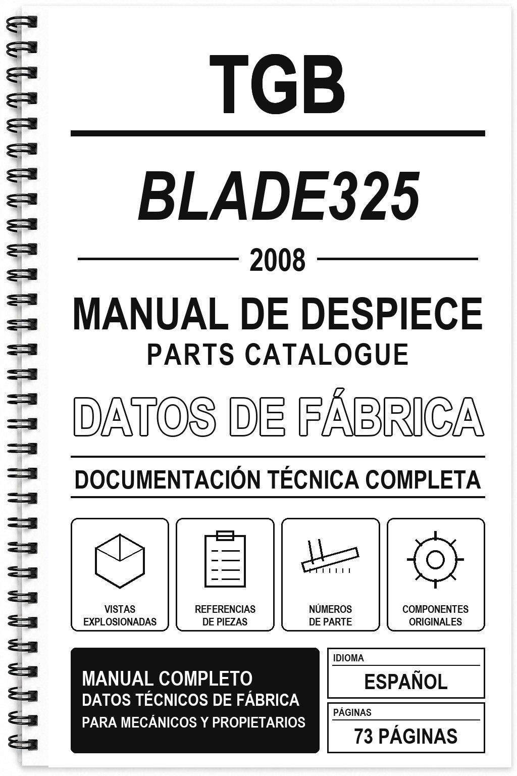 Manual de Despiece TGB BLADE325 (2008)