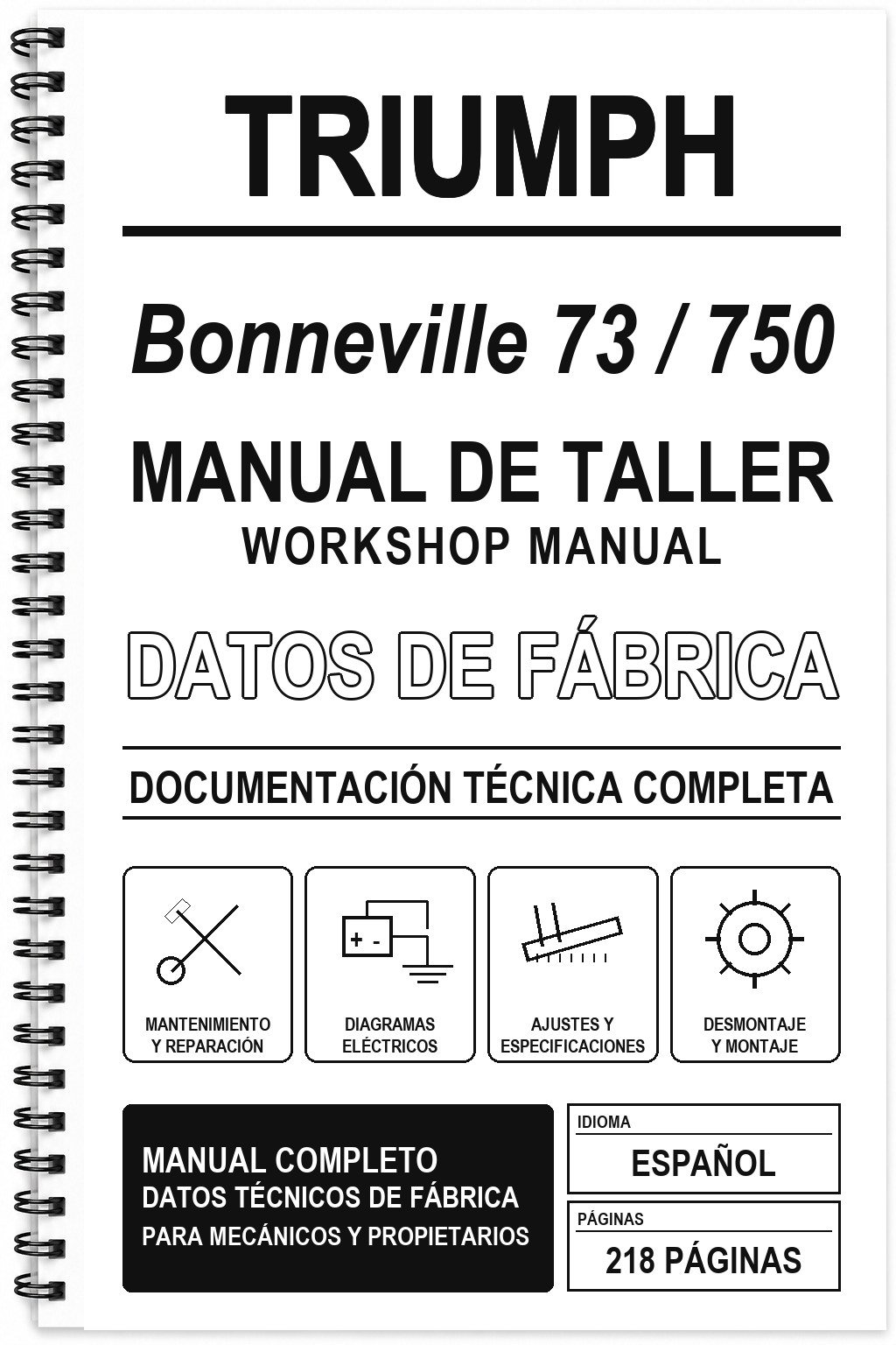 Manual de Taller Triumph Bonneville 73 / 750