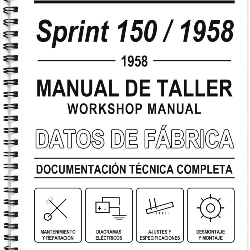 Manual de Taller Vespa Sprint 150 / 1958 (1958)