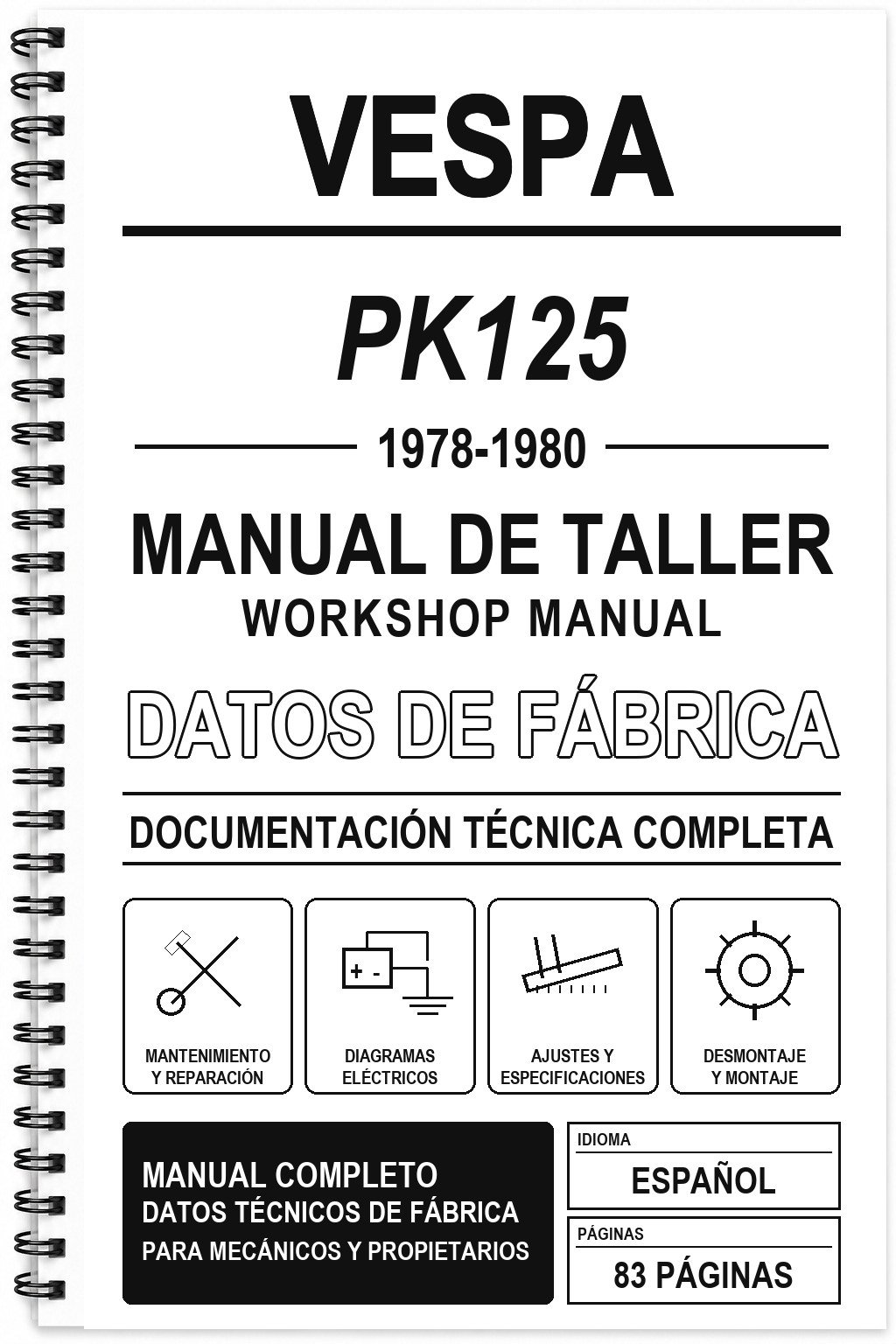 Manual de Taller Vespa PK125 (1978-1980)