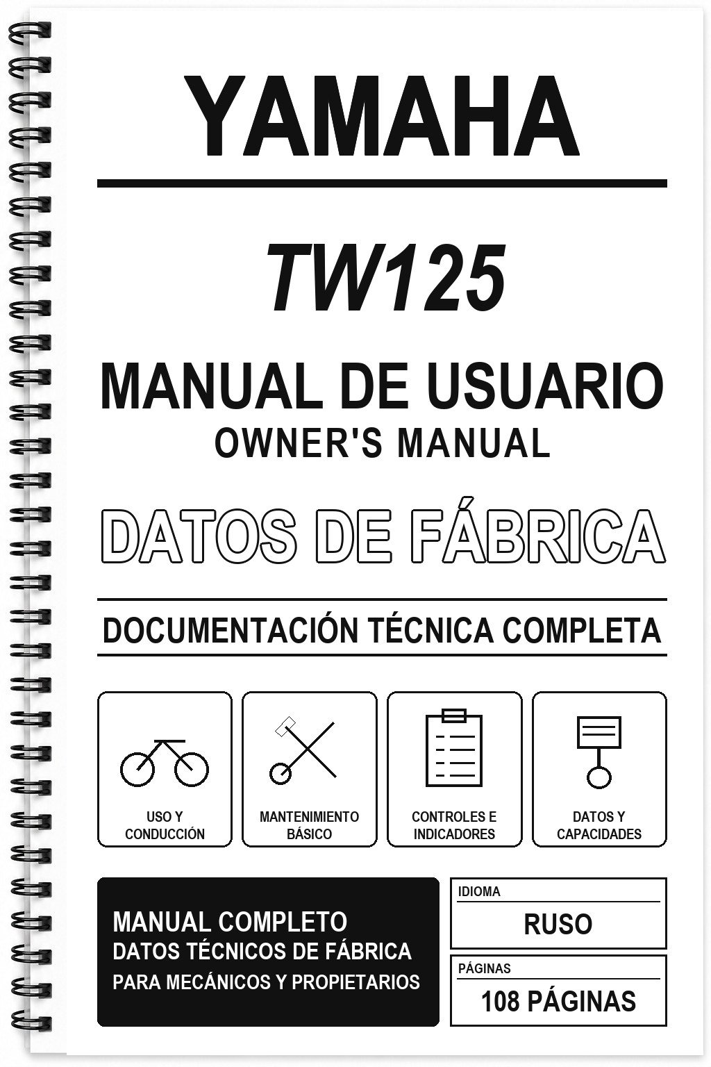 Manual de Usuario Yamaha TW125 (Ruso)