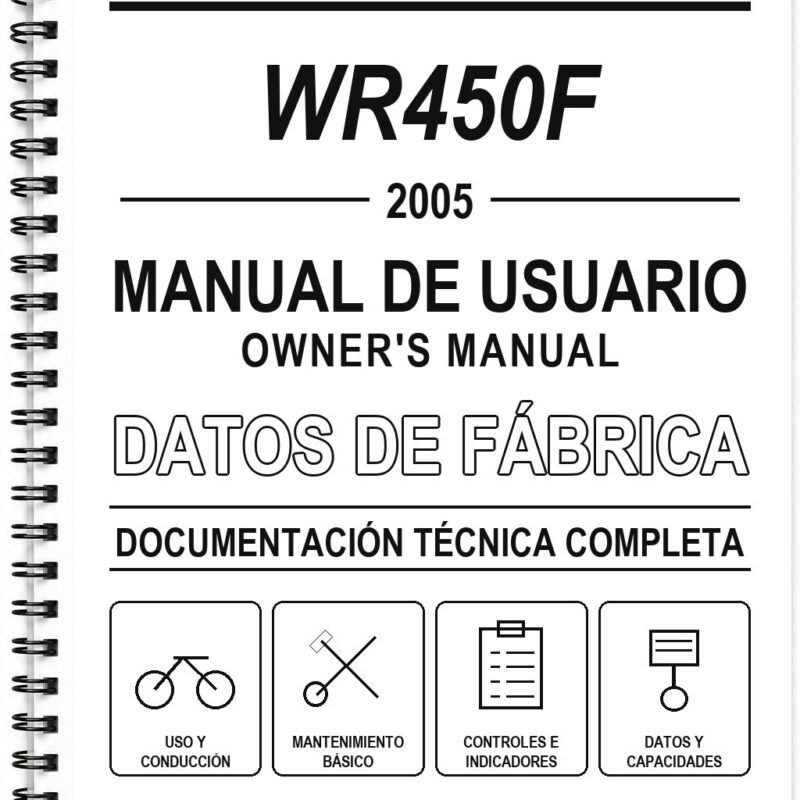 Manual de Usuario Yamaha WR450F (2005)