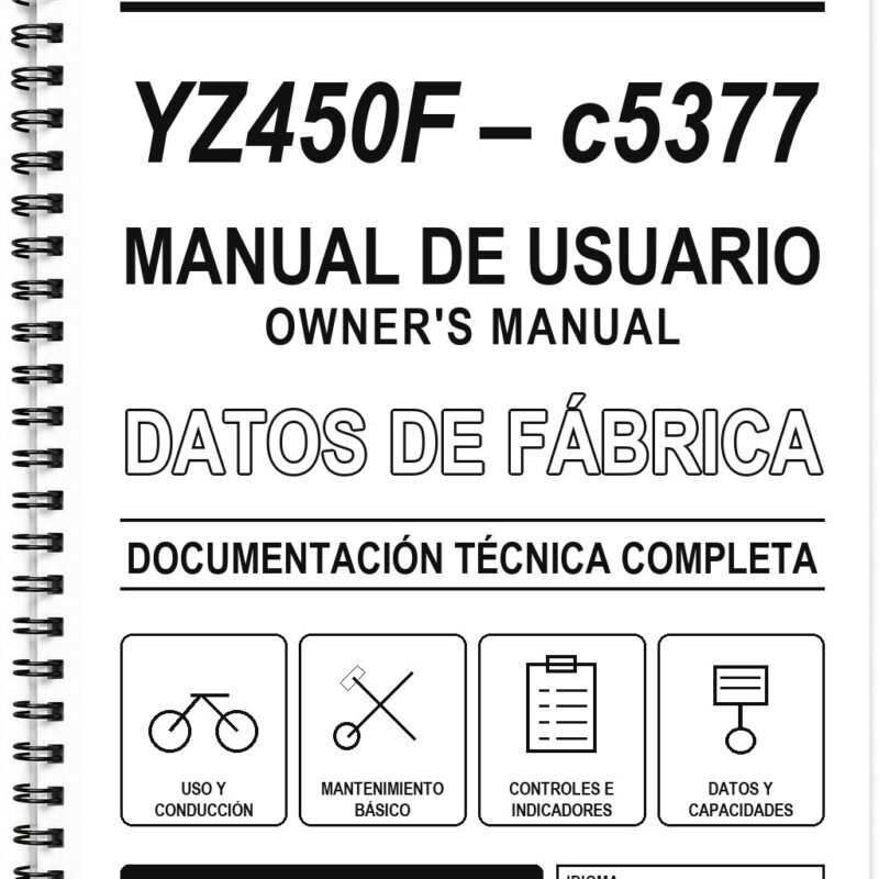Manual de Usuario Yamaha YZ450F – c5377