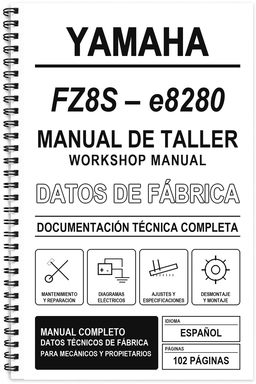 Manual de Taller Yamaha FZ8S – e8280