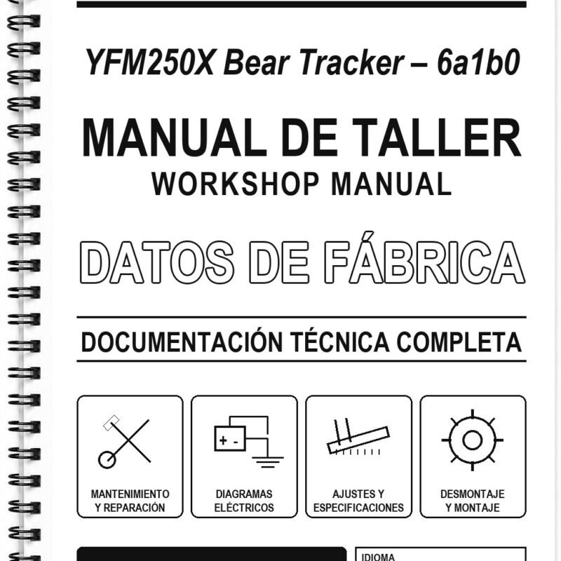 Manual de Taller Yamaha YFM250X Bear Tracker – 6a1b0