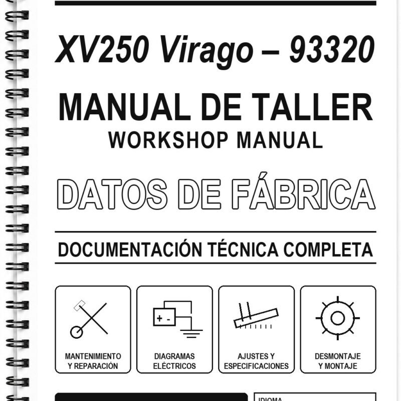 Manual de Taller Yamaha XV250 Virago – 93320