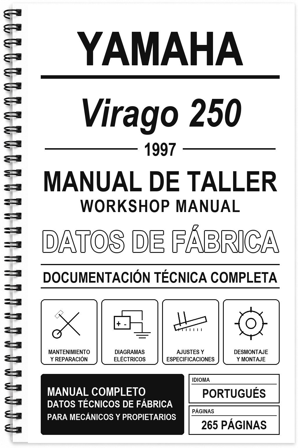 Manual de Taller Yamaha Virago 250 (1997) (Portugués)