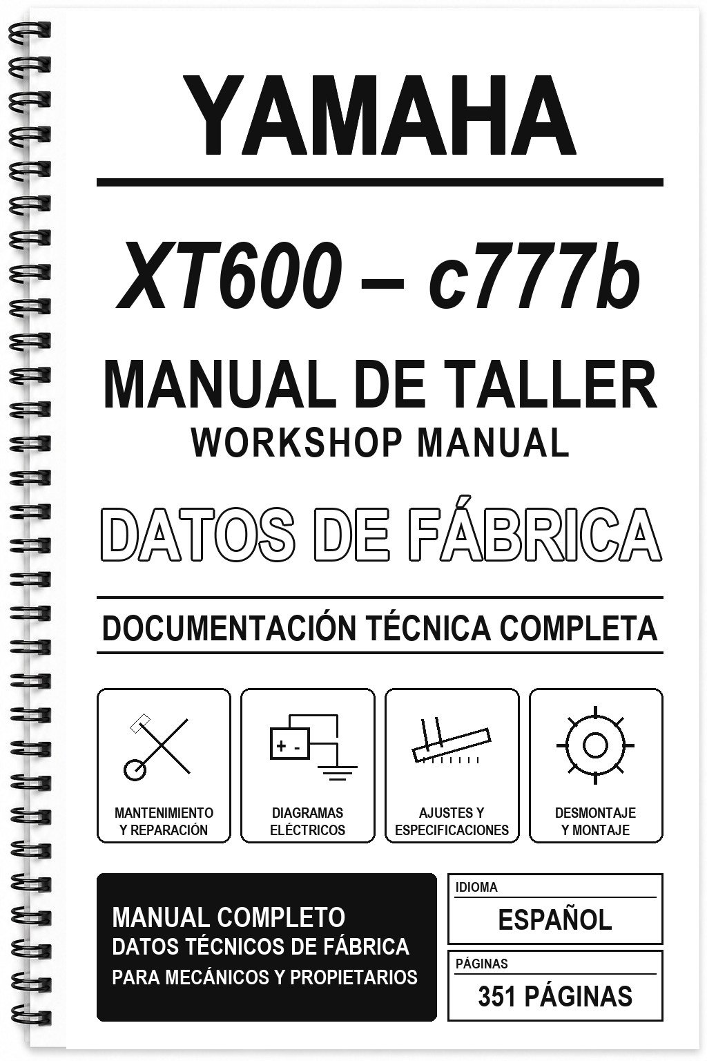 Manual de Taller Yamaha XT600 – c777b