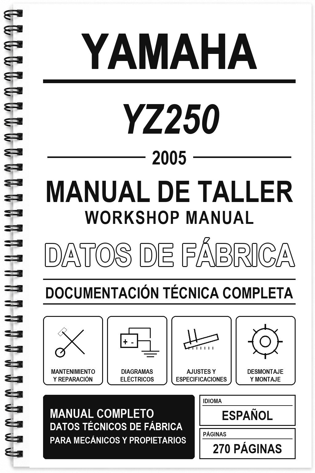 Manual de Taller Yamaha YZ250 (2005)