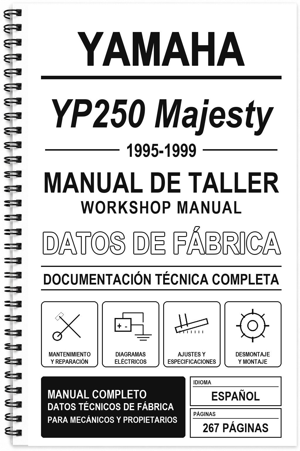 Manual de Taller Yamaha YP250 Majesty (1995-1999)