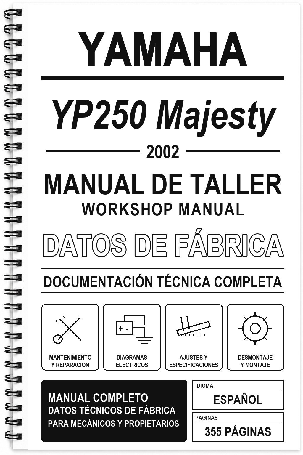 Manual de Taller Yamaha YP250 Majesty (2002)
