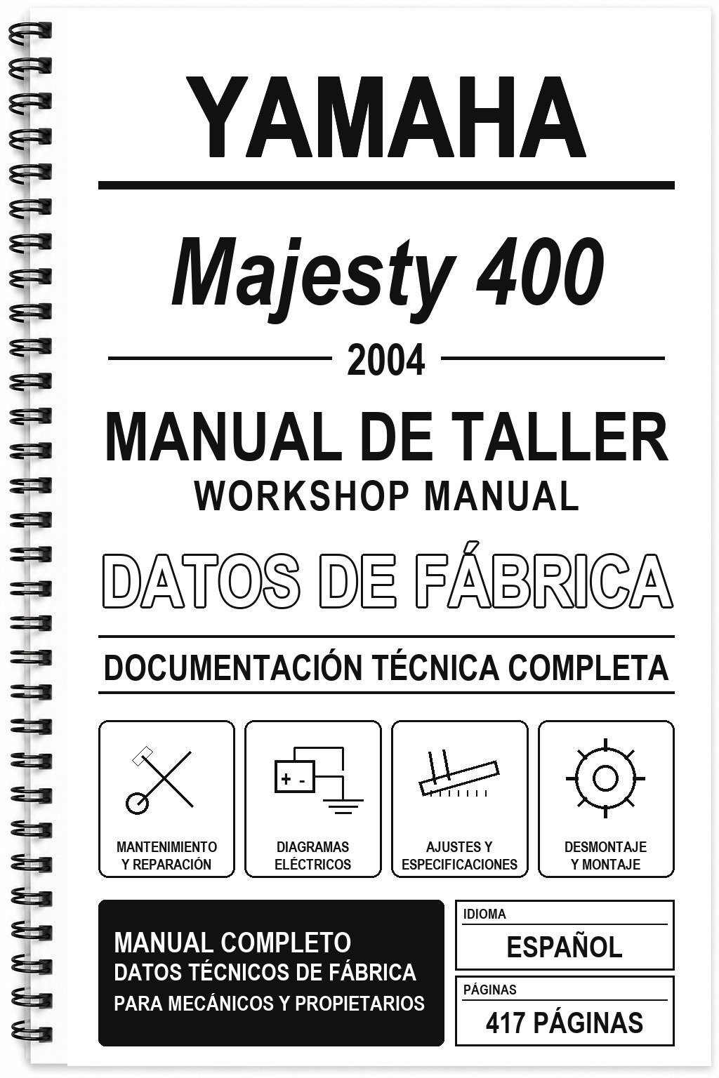 Manual de Taller Yamaha Majesty 400 (2004)