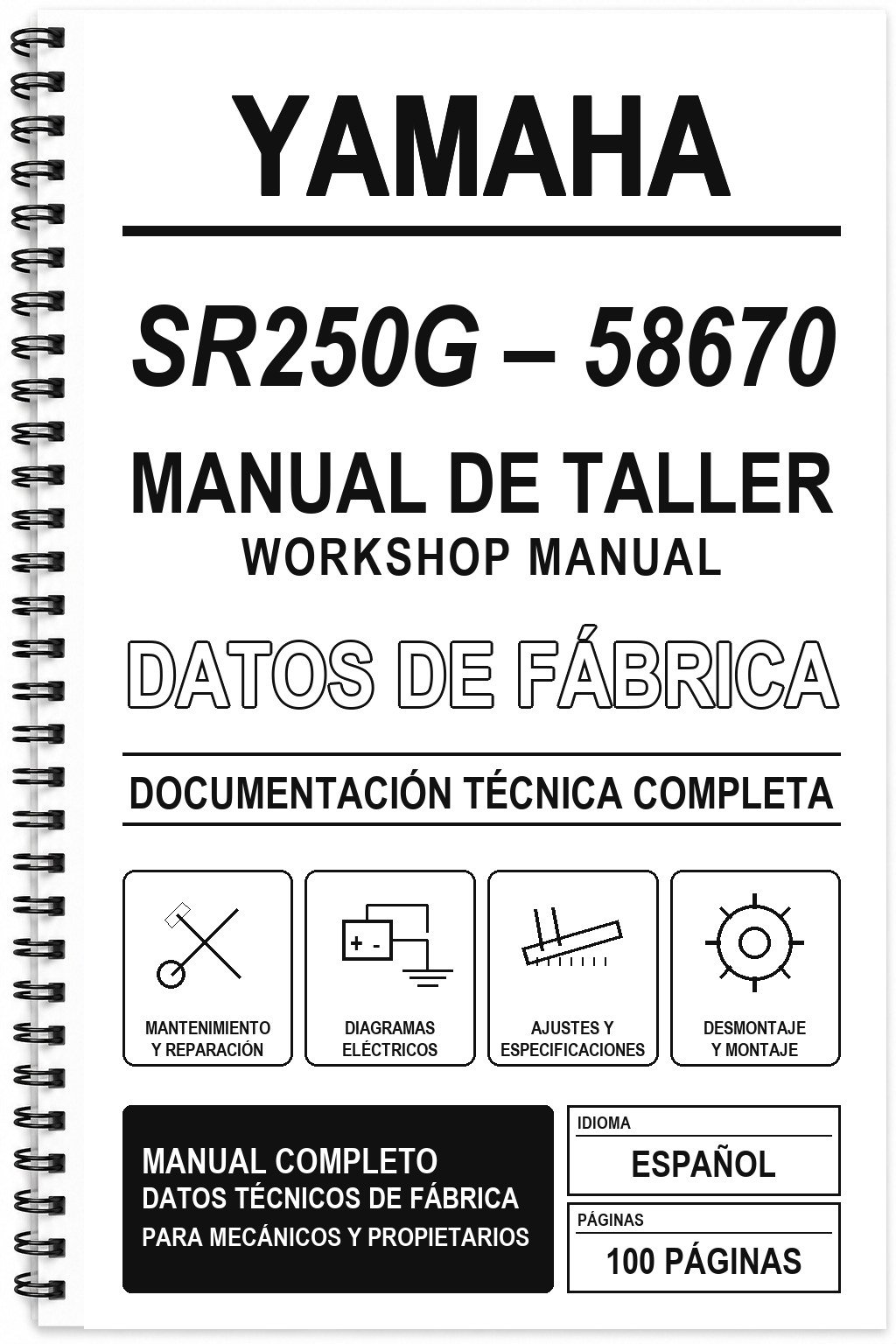Manual de Taller Yamaha SR250G – 58670