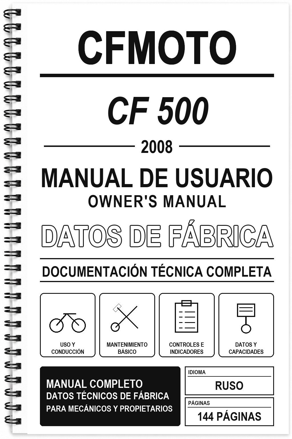 Manual de Usuario CFMoto CF 500 (2008) (Ruso)