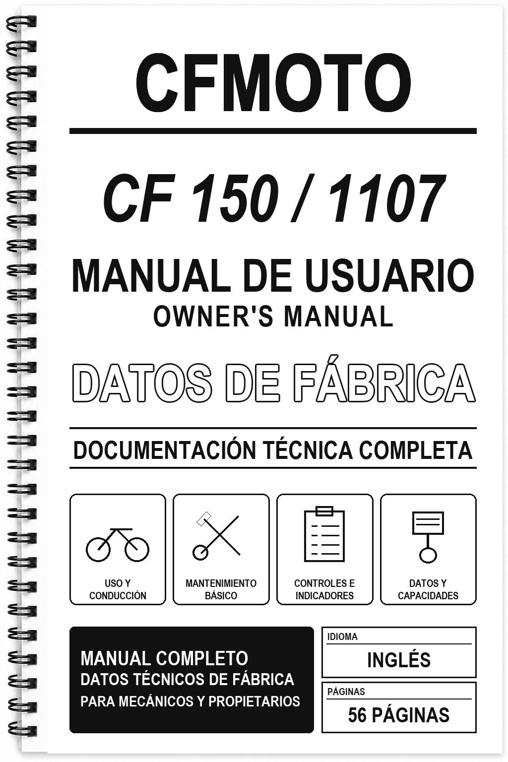 Manual de Usuario CFMoto CF 150 / 1107 (Inglés)