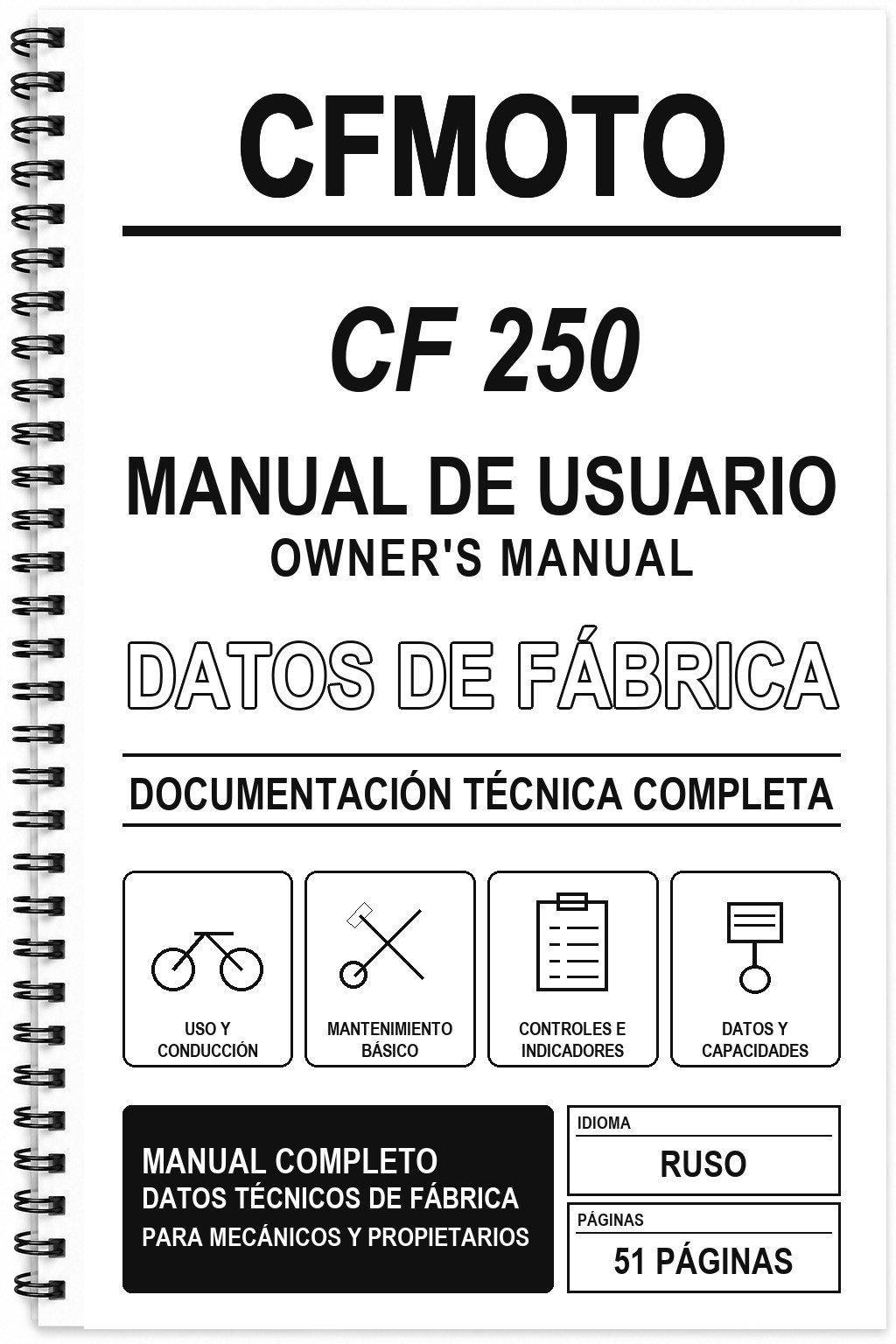 Manual de Usuario CFMoto CF 250 (Ruso)