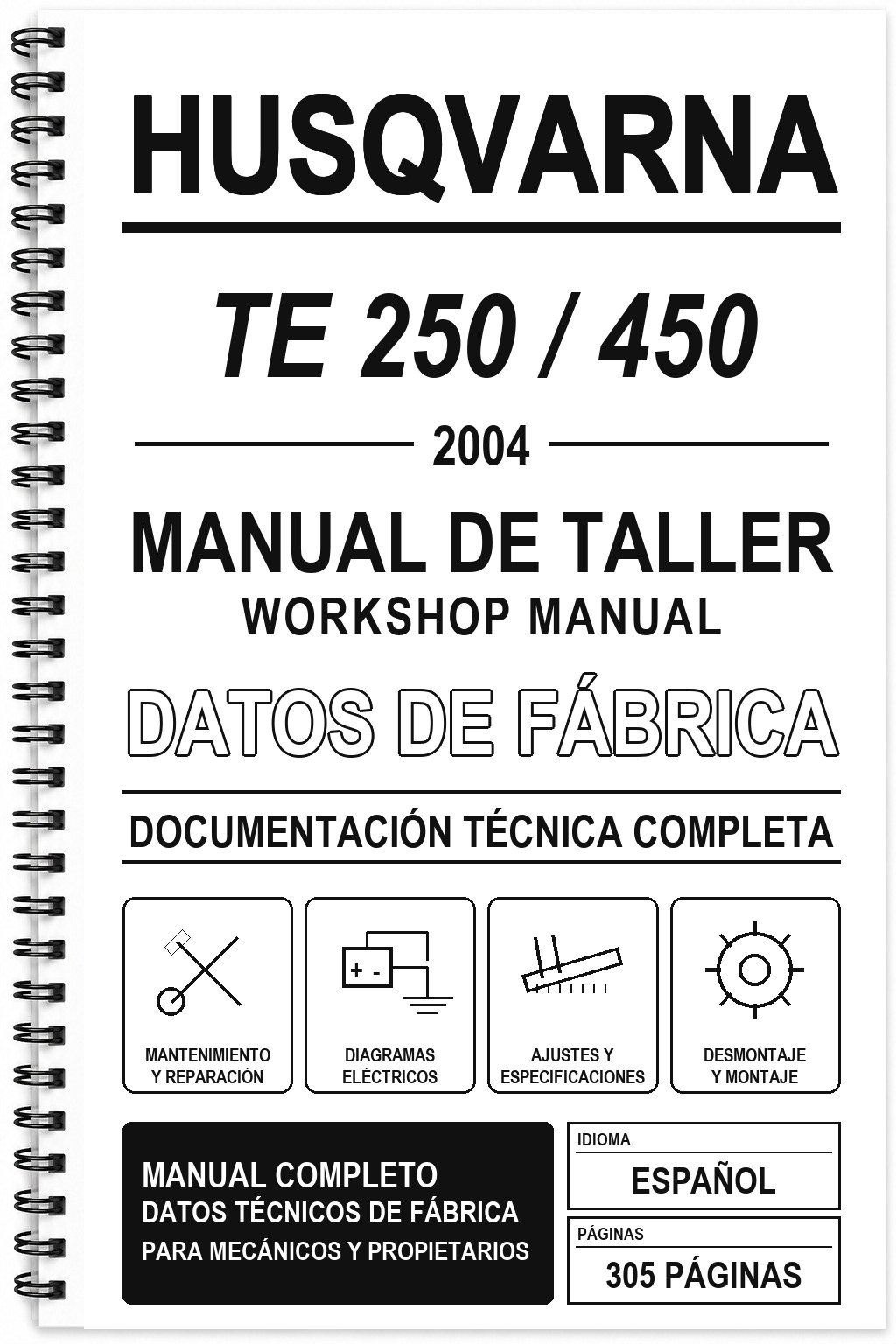 Manual de Taller Husqvarna TE 250 / 450 (2004)