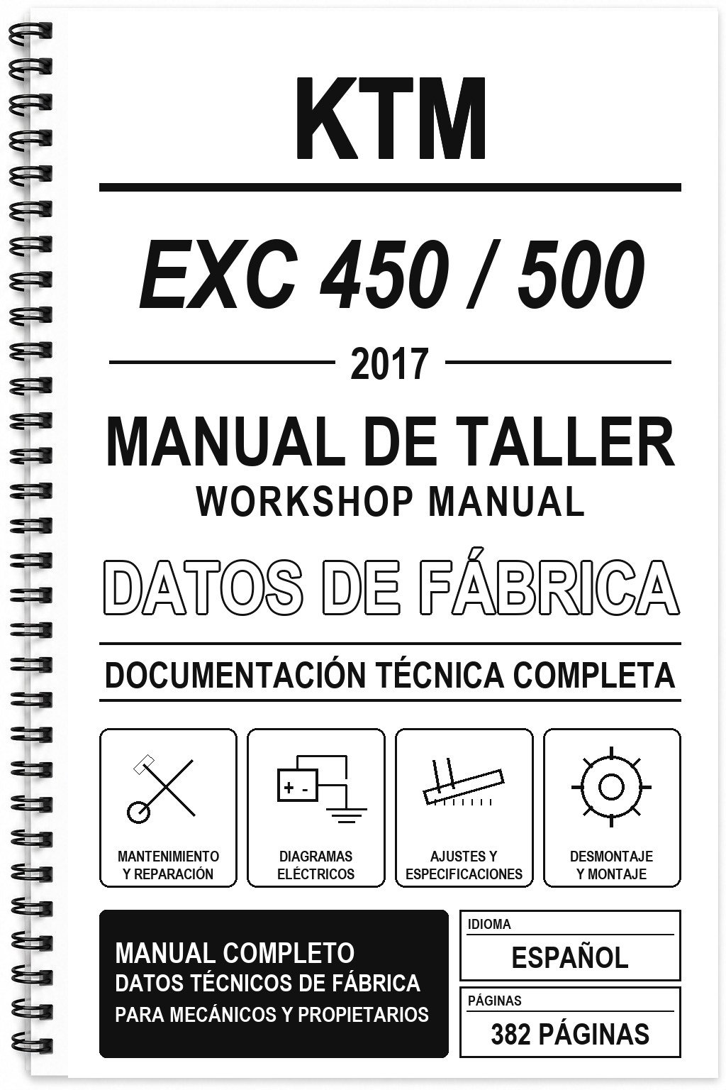 Manual de Taller KTM EXC 450 / 500 (2017)