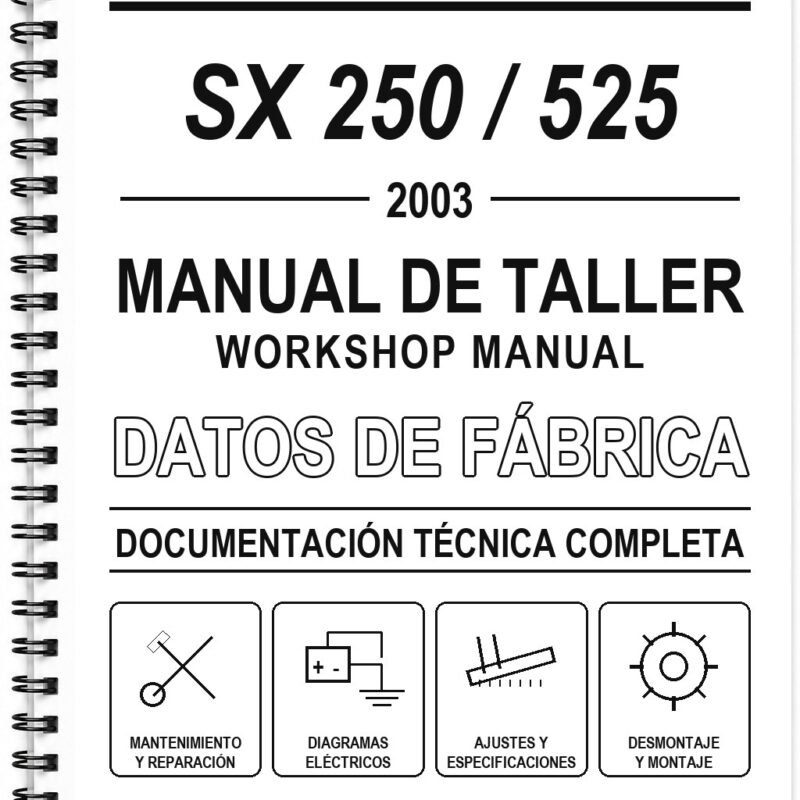 Manual de Taller KTM SX 250 / 525 (2003) (Portugués)