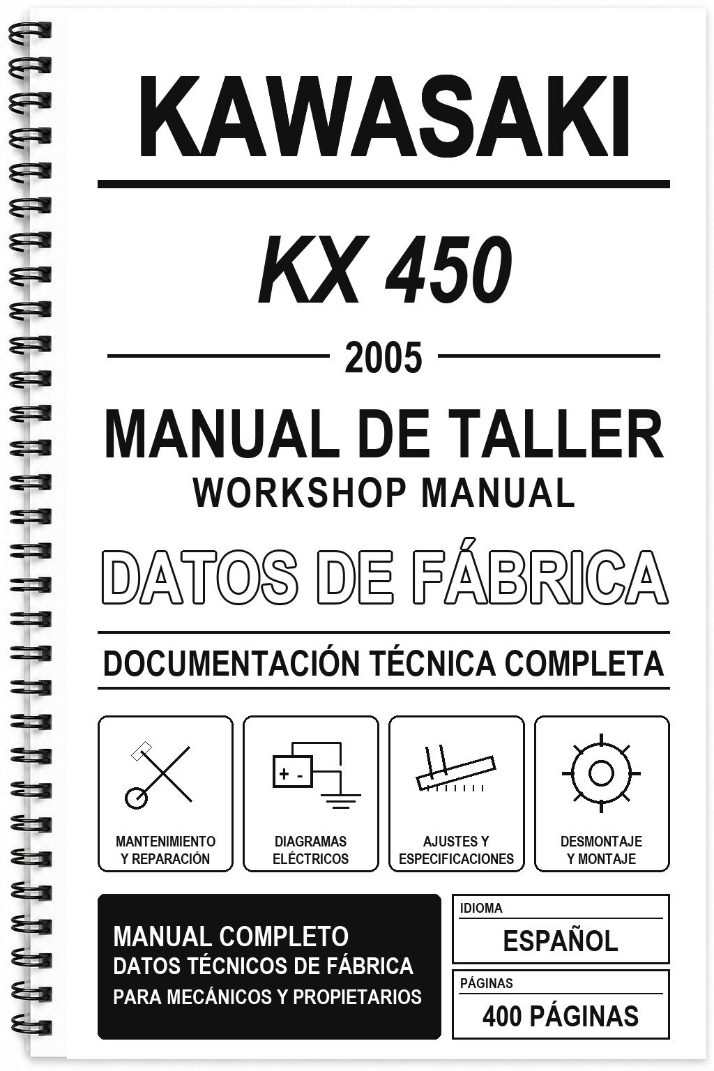 Manual de Taller Kawasaki KX 450 (2005) – 9338e