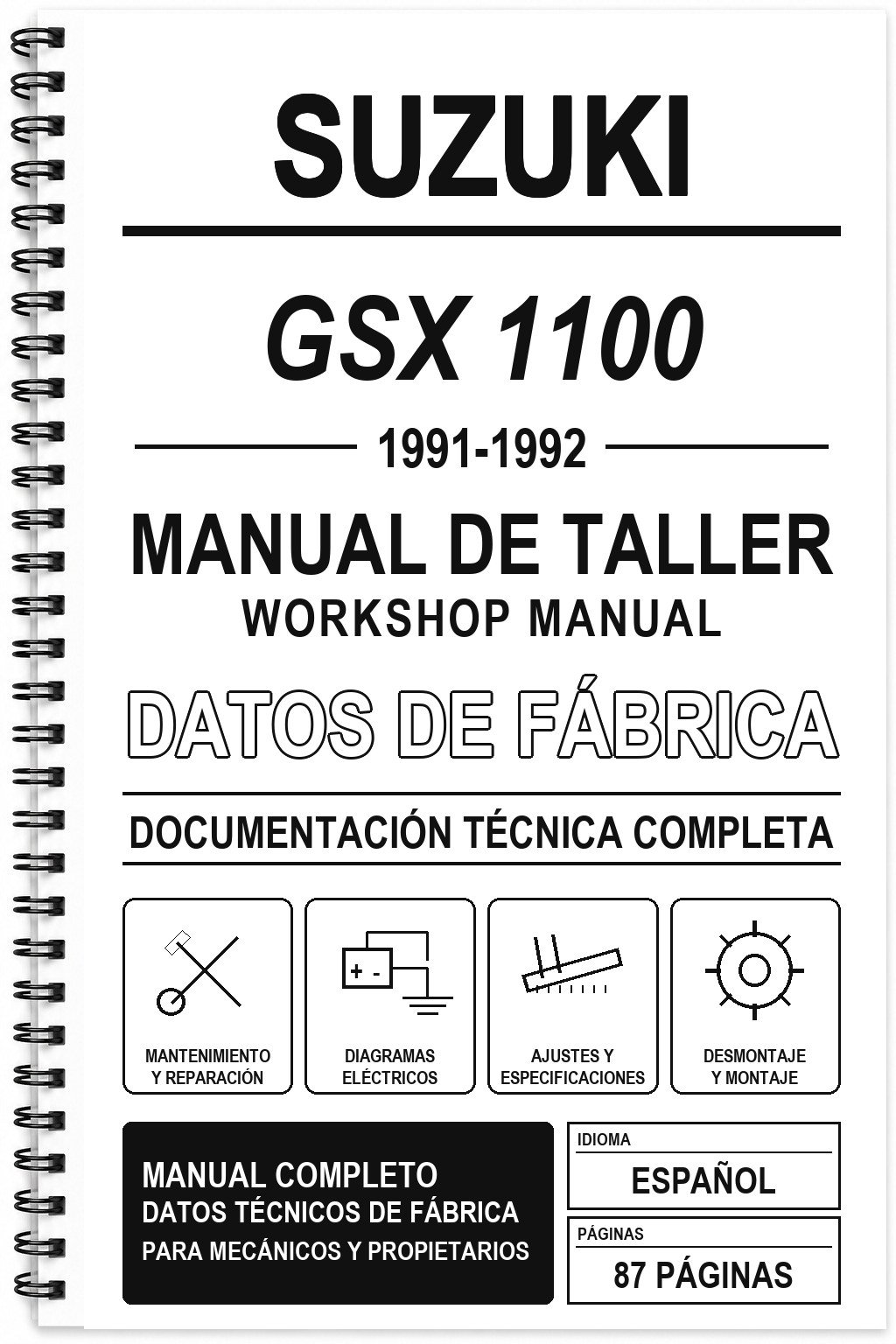Manual de Taller Suzuki GSX 1100 (1991-1992)