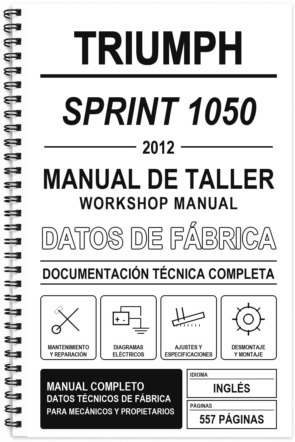 Manual de Taller Triumph SPRINT 1050 (2012) (Inglés)
