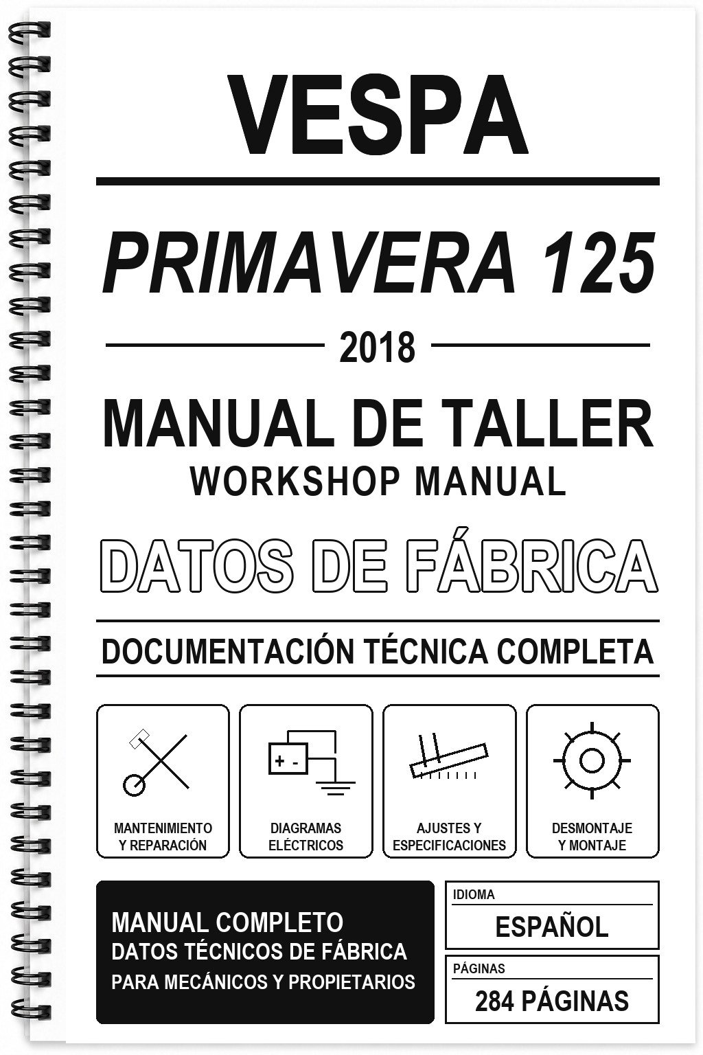 Manual de Taller Vespa PRIMAVERA 125 (2018)