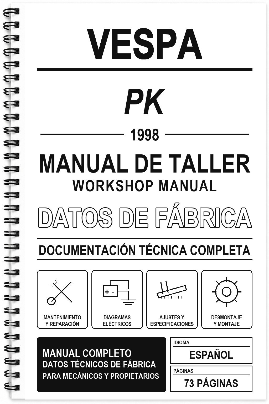Manual de Taller Vespa PK (1998) – 74759