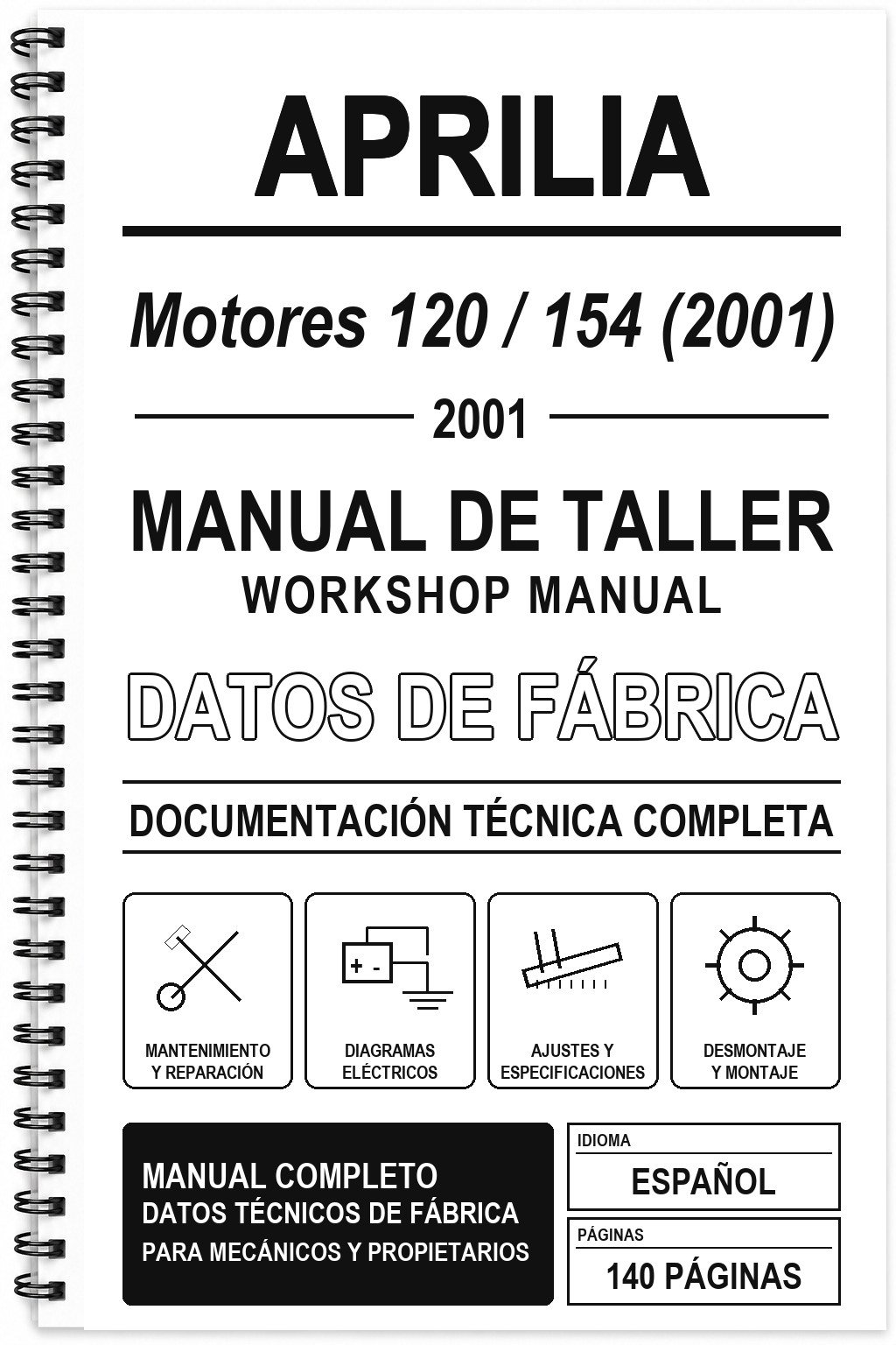 Manual de Taller Aprilia Motores 120 / 154 (2001)