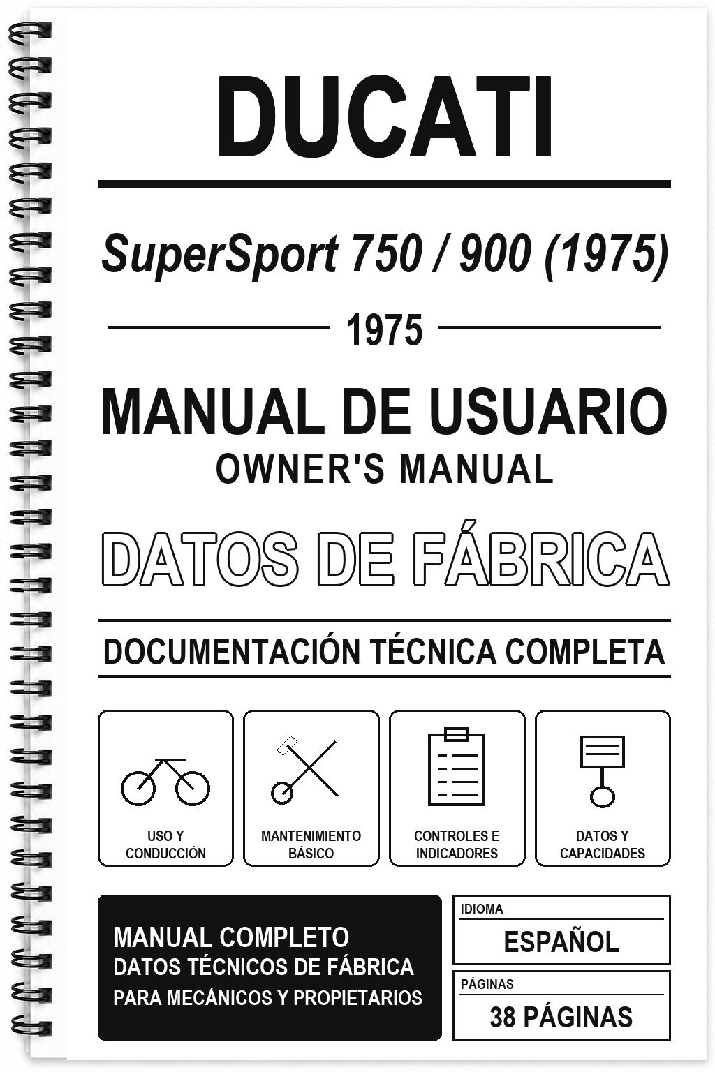 Manual de Usuario Ducati SuperSport 750 / 900 (1975)