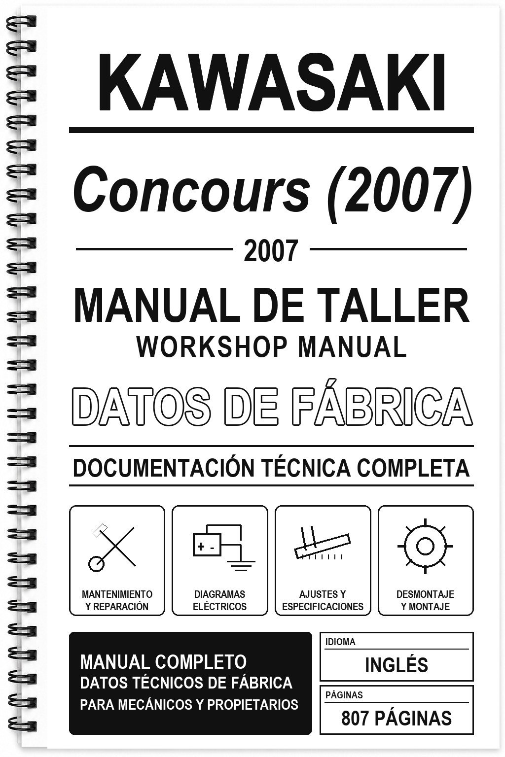 Manual de Taller Kawasaki Concours (2007) (Inglés)
