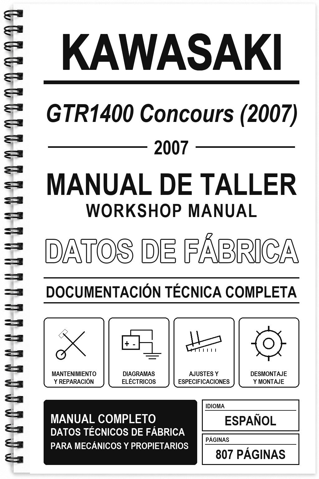Manual de Taller Kawasaki GTR1400 Concours (2007)