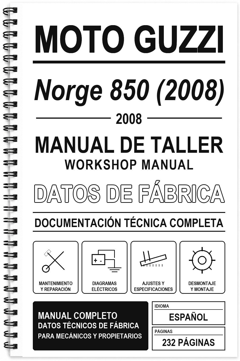 Manual de Taller Moto Guzzi Norge 850 (2008)