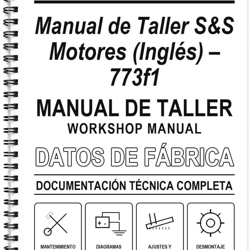 Manual de Taller S&S Motores (Inglés) – 773f1
