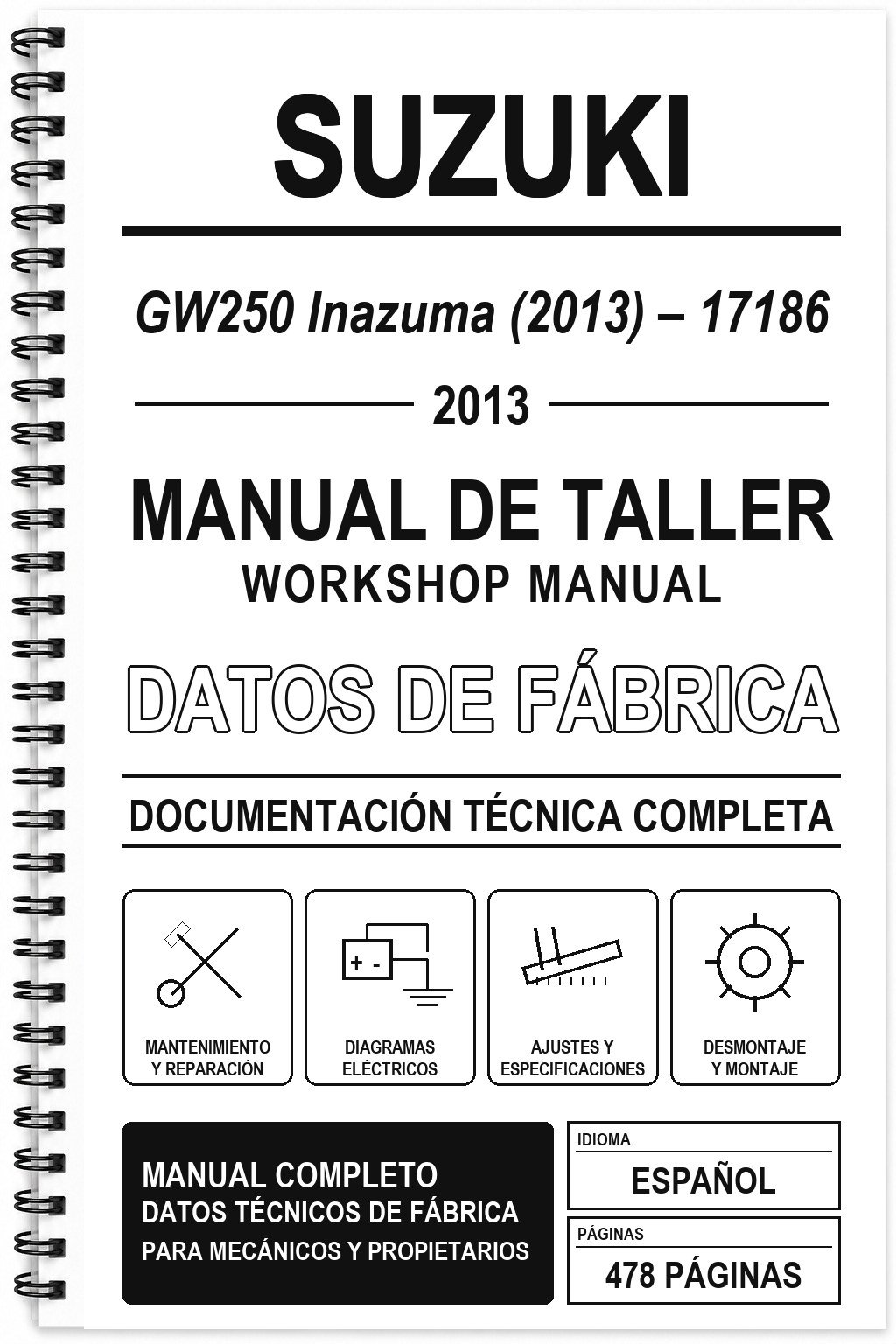 Manual de Taller Suzuki GW250 Inazuma (2013) – 17186