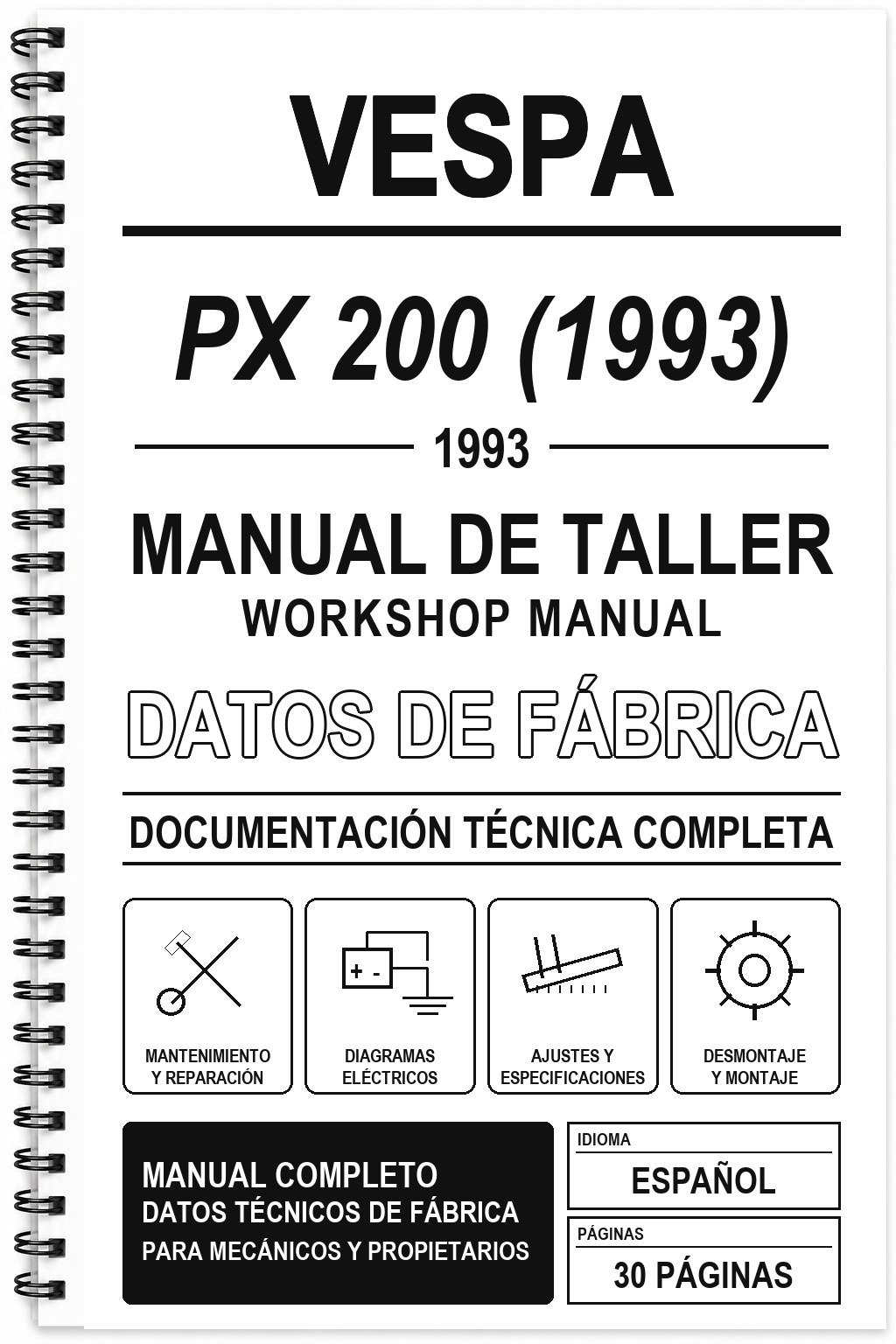 Manual de Taller Vespa PX 200 (1993)