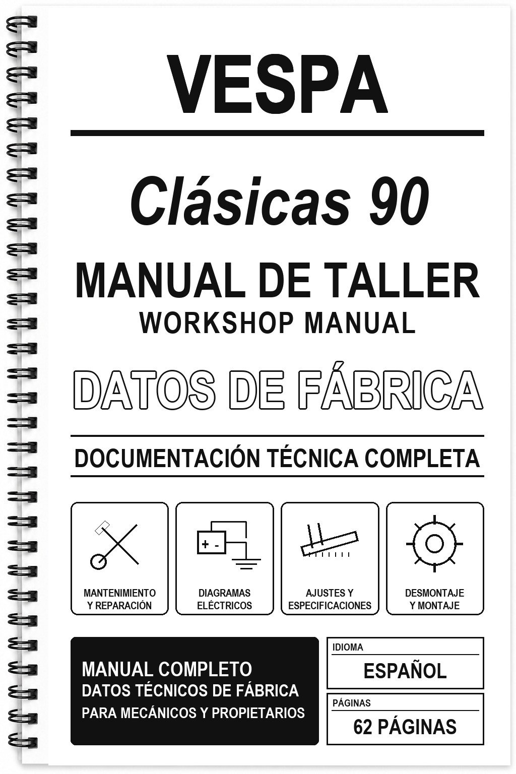 Manual de Taller Vespa Clásicas 90
