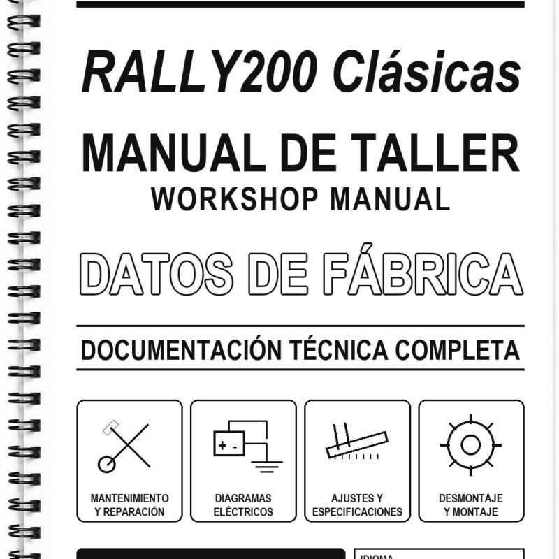 Manual de Taller Vespa RALLY200 Clásicas