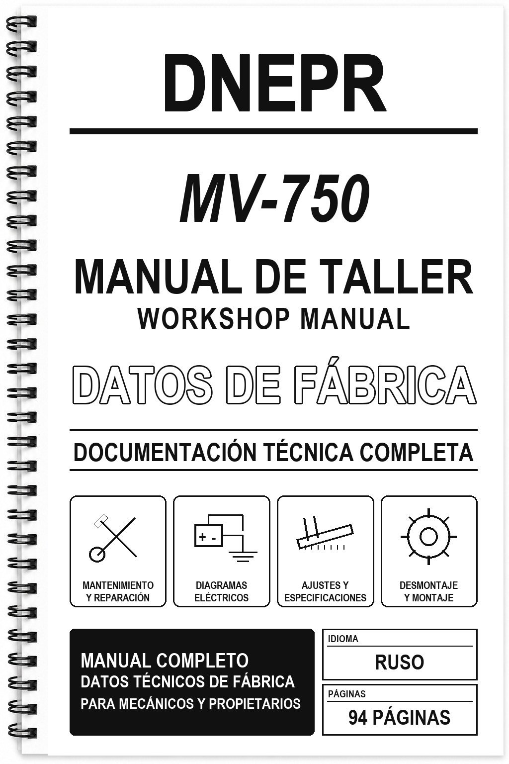 Manual de Taller Dnepr MV-750 (Ruso)