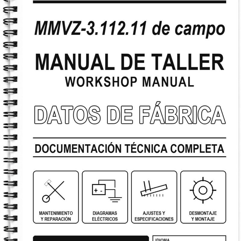 Manual de Taller Minsk MMVZ-3.112.11 de campo (Ruso)