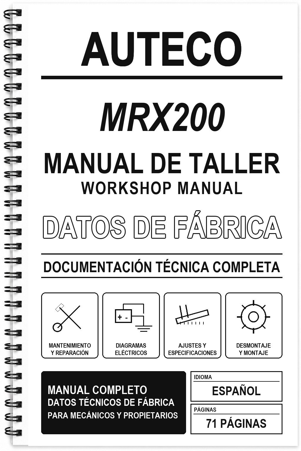 Manual de Taller Auteco MRX200