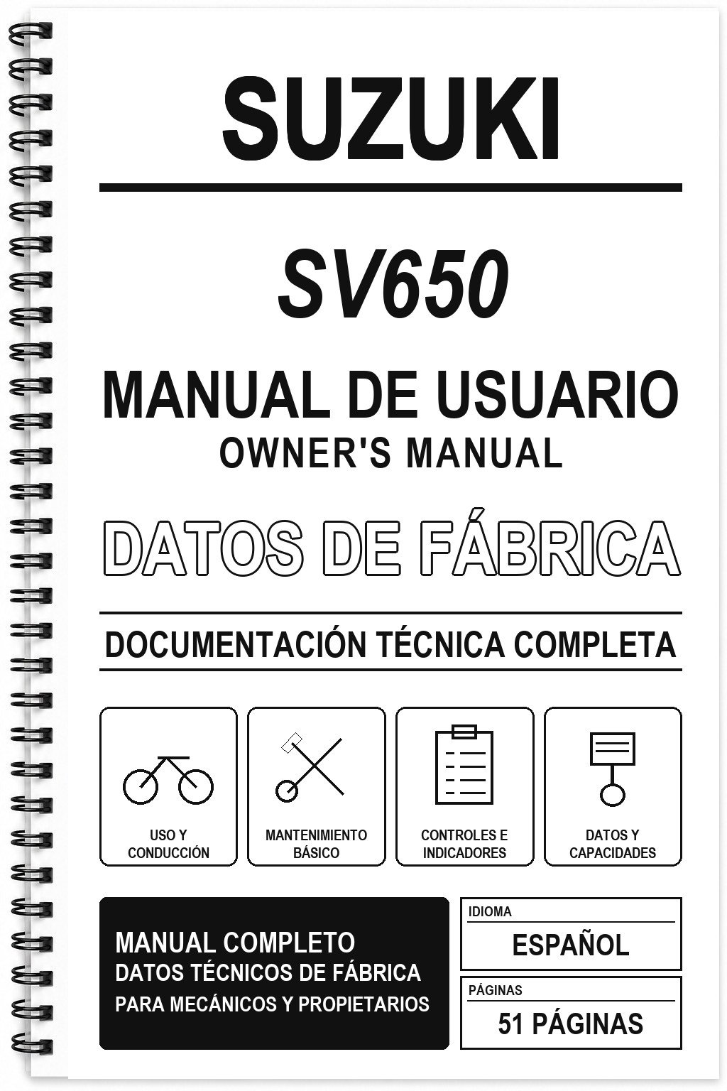 Manual de Usuario Suzuki SV650