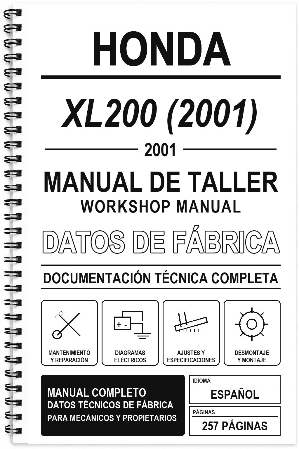 Manual de Taller Honda XL200 (2001)