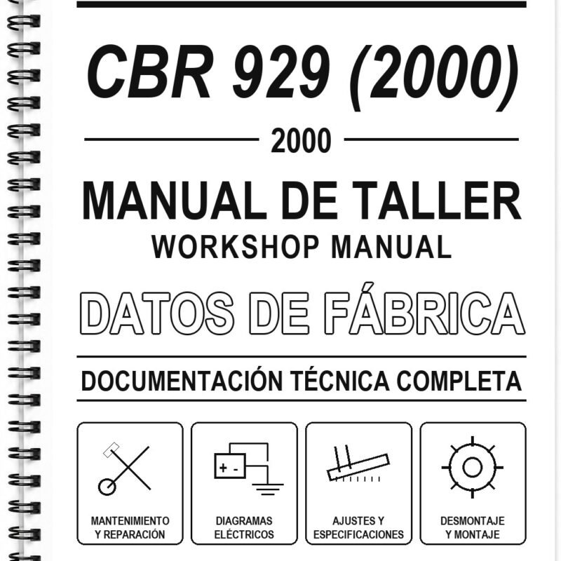 Manual de Taller Honda CBR 929 (2000) (Inglés)