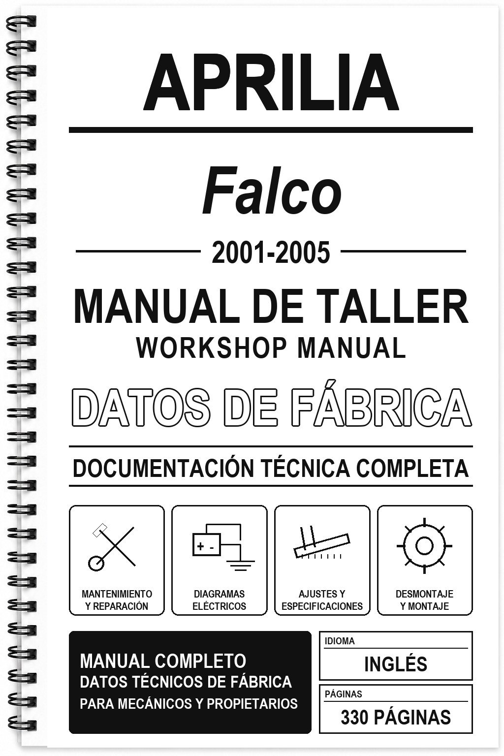 Manual de Taller Aprilia Falco (2001-2005) (Inglés)
