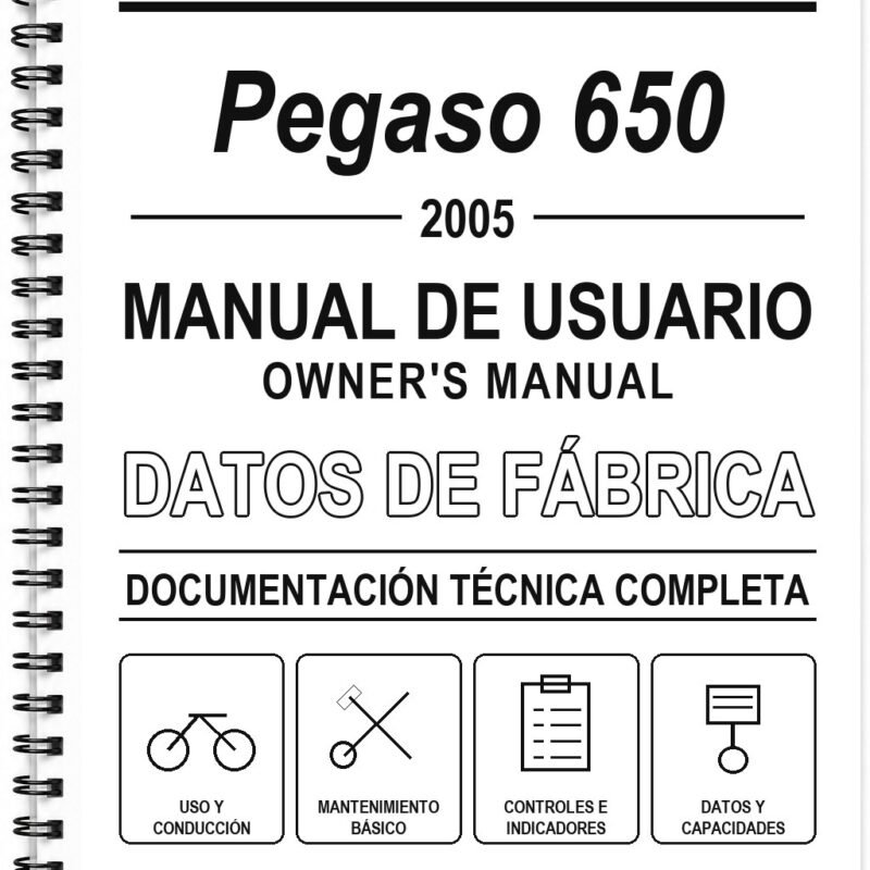 Manual de Usuario Aprilia Pegaso 650 (2005) (Inglés)